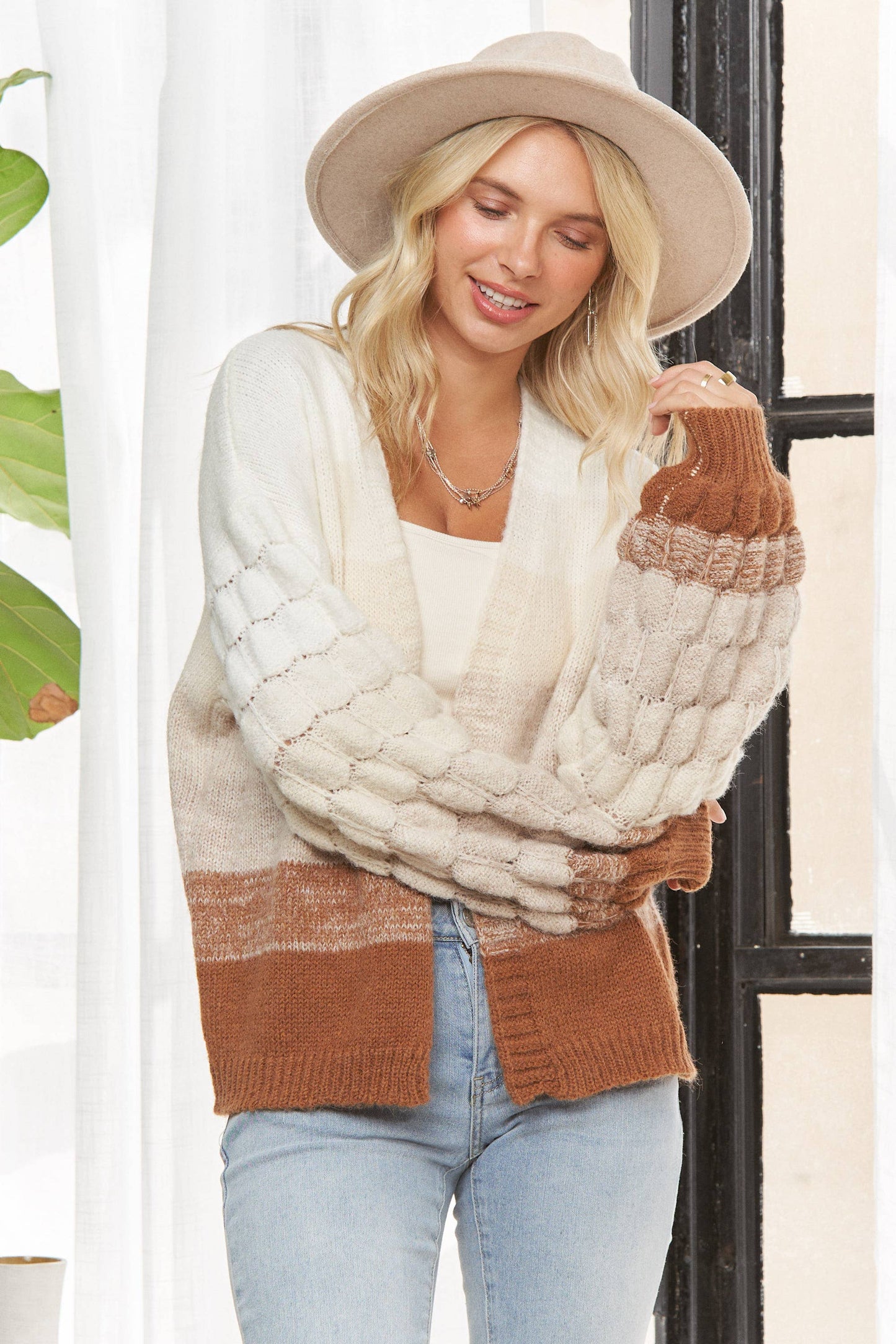 Brown Multi Ombre Cardigan
