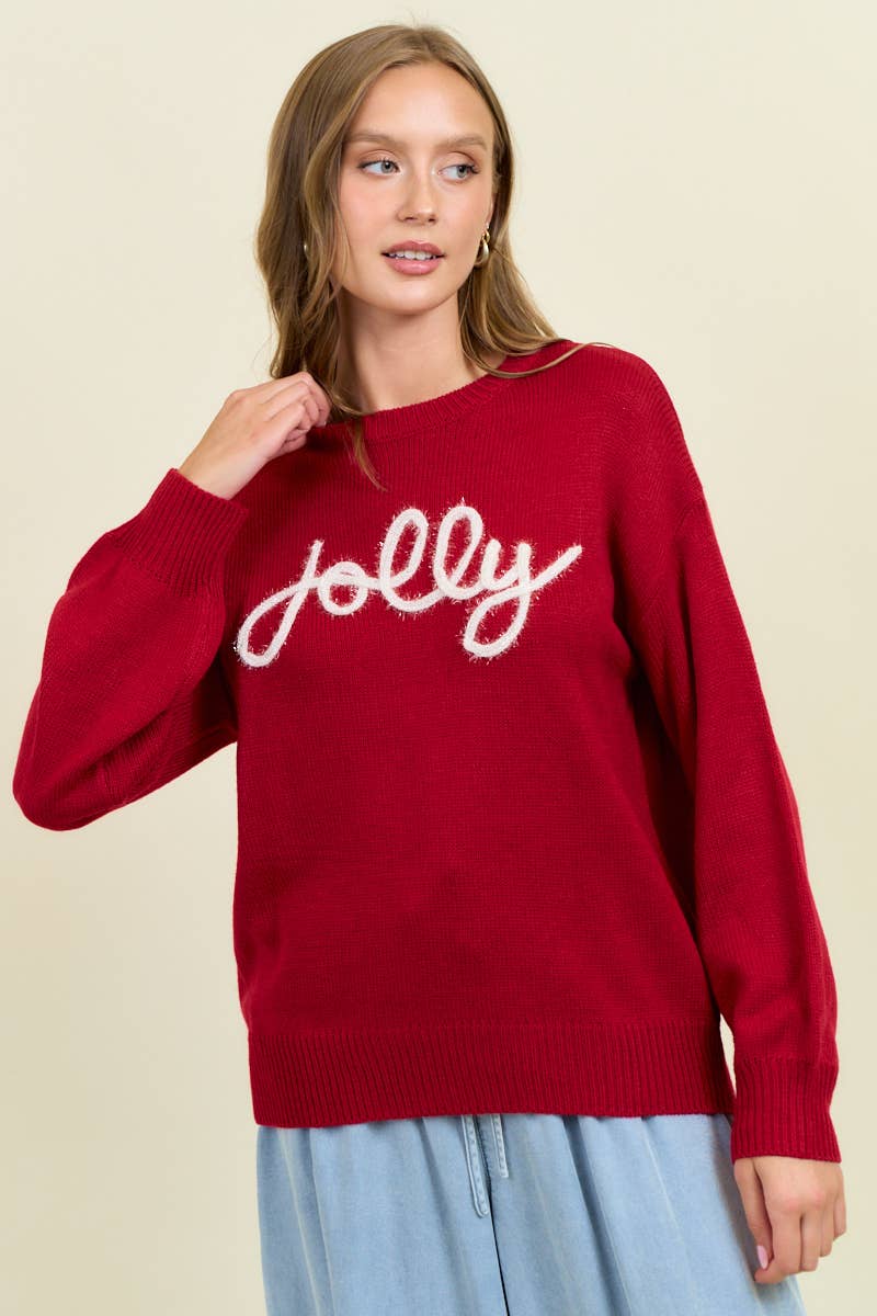 Jolly Metalic Embroidery Sweater