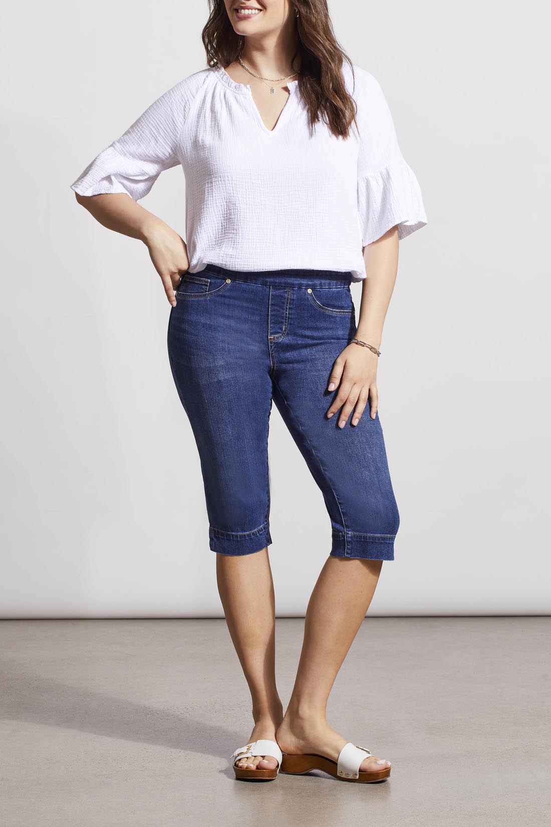 Tribal Audrey Denim Capri