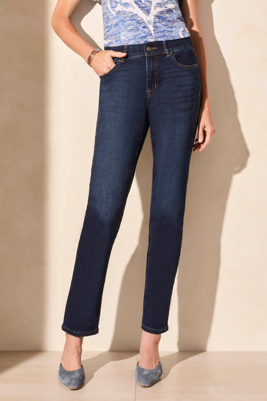 Tribal Sophia 32" Straight Leg Jeans Deep Ocean
