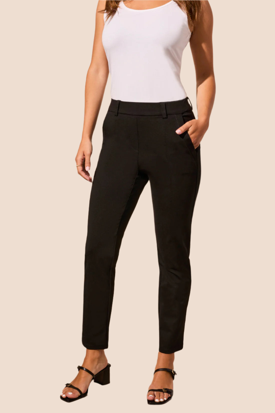 Tribal Signature Compression Knit Pull-On Ankle Pant