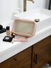 Tan Clear Front Cosmetic Bag