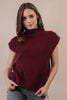 Burgundy Knit Sweater Vest Top