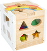 Wooden Toys Rainbow Shape Sorter Cube Playset