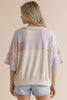 Plus Oversized Flutter Sleeve Patchwork Floral Top