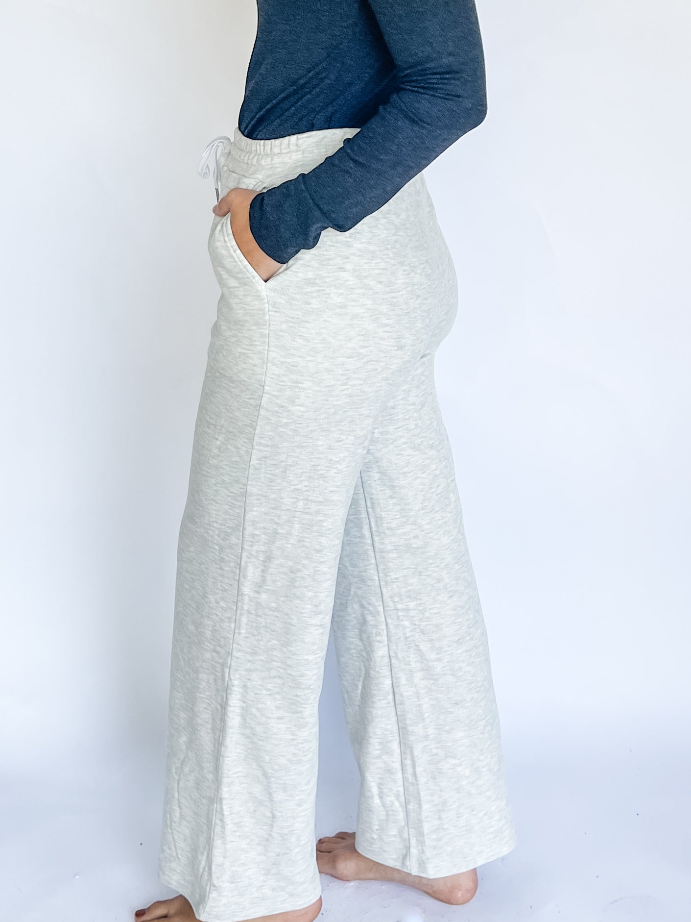 Lt Grey Brushed Jersey Lounge Pant