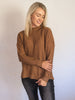 Mock Neck Camel Sweater