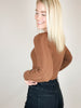 Brown Cable Knit Bodysuit