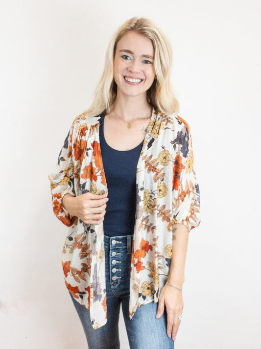 Fall Floral Kimono