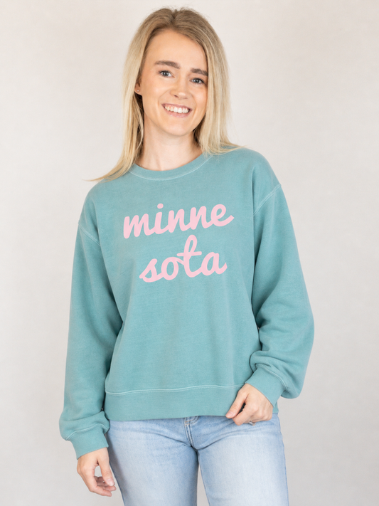 Minnesota Everyday Crew - Washed mint