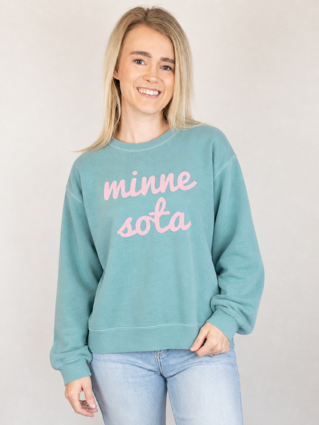 Minnesota Everyday Crew - Washed mint