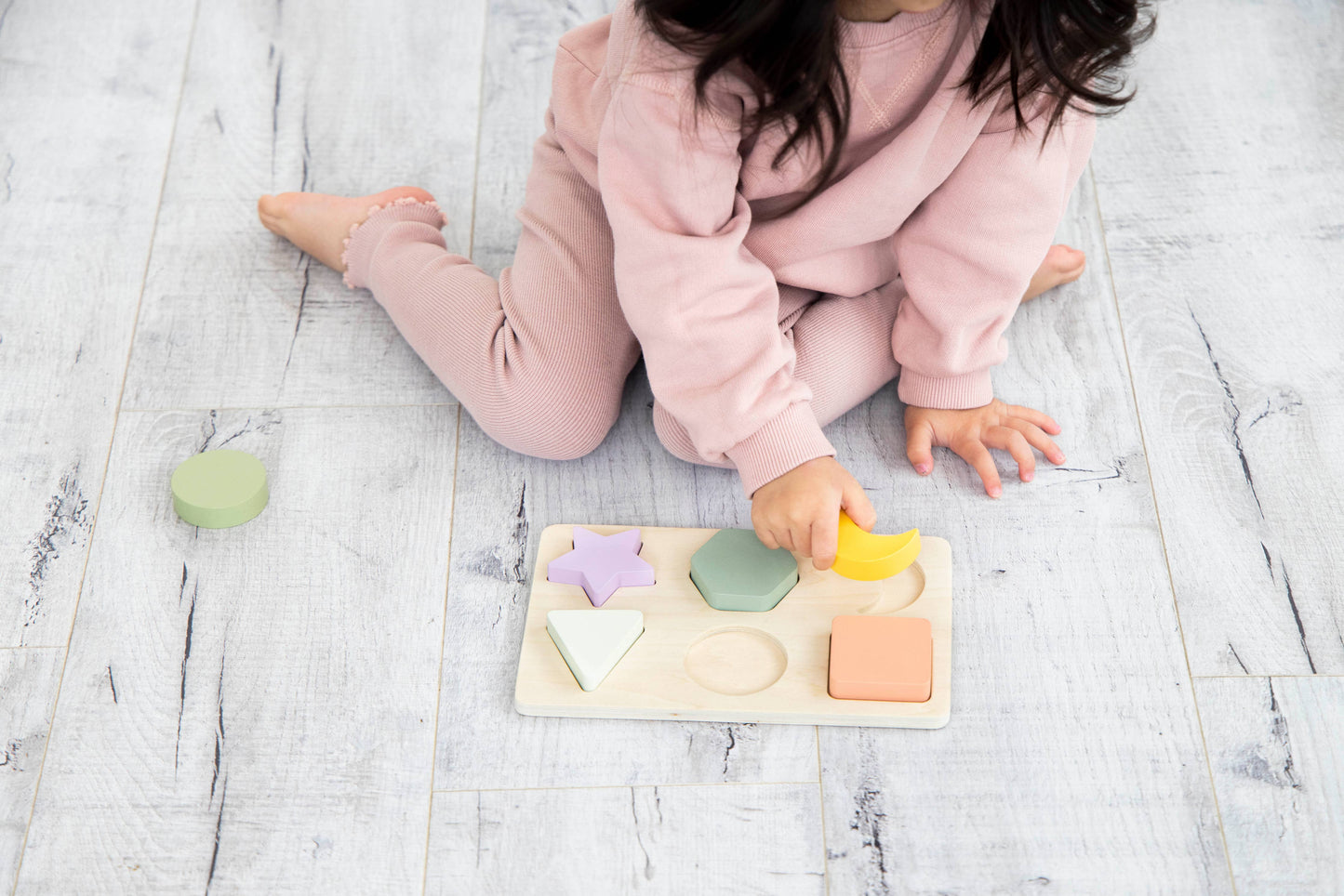 Wooden Shapes Puzzle, Developmental Learning Toy