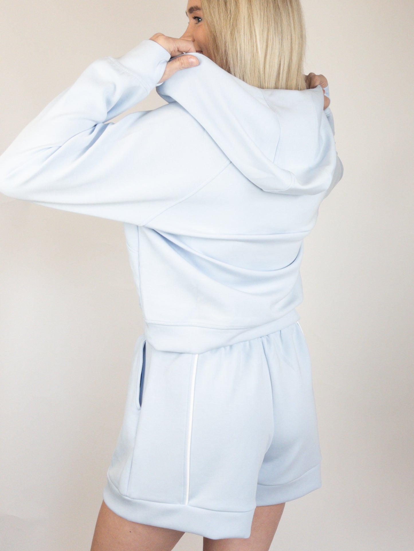 Frost Blue Half Zip Hoodie