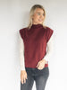 Burgundy Knit Sweater Vest Top