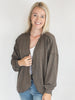 Brown Ribbed Essential Cardigan