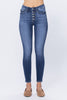 Judy Blue High Rise Button Fly Skinny Jeans