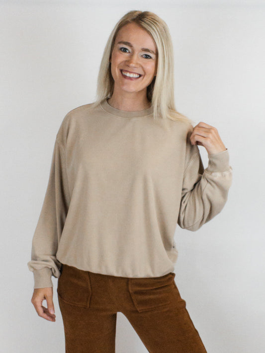 Essential Crewneck Sweatshirt - Taupe