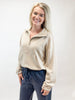 Khaki Half Zip Scuba Top