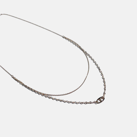Oval Pendant Layered Necklace