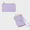 Woven Slim Cardholder Wallet With Wristlet
