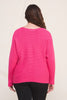 Fuschia Ribbed Curvy Sweater