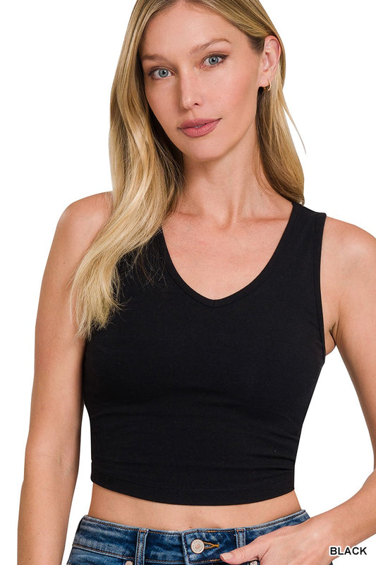 Black Cropped Cami