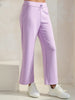 UltraComfy High Rise Cropped Straight Leg Pants - Light Purple