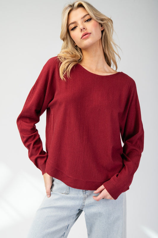 Merlot Sweater Top