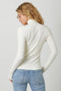 Cream Knit Mock Neck Top