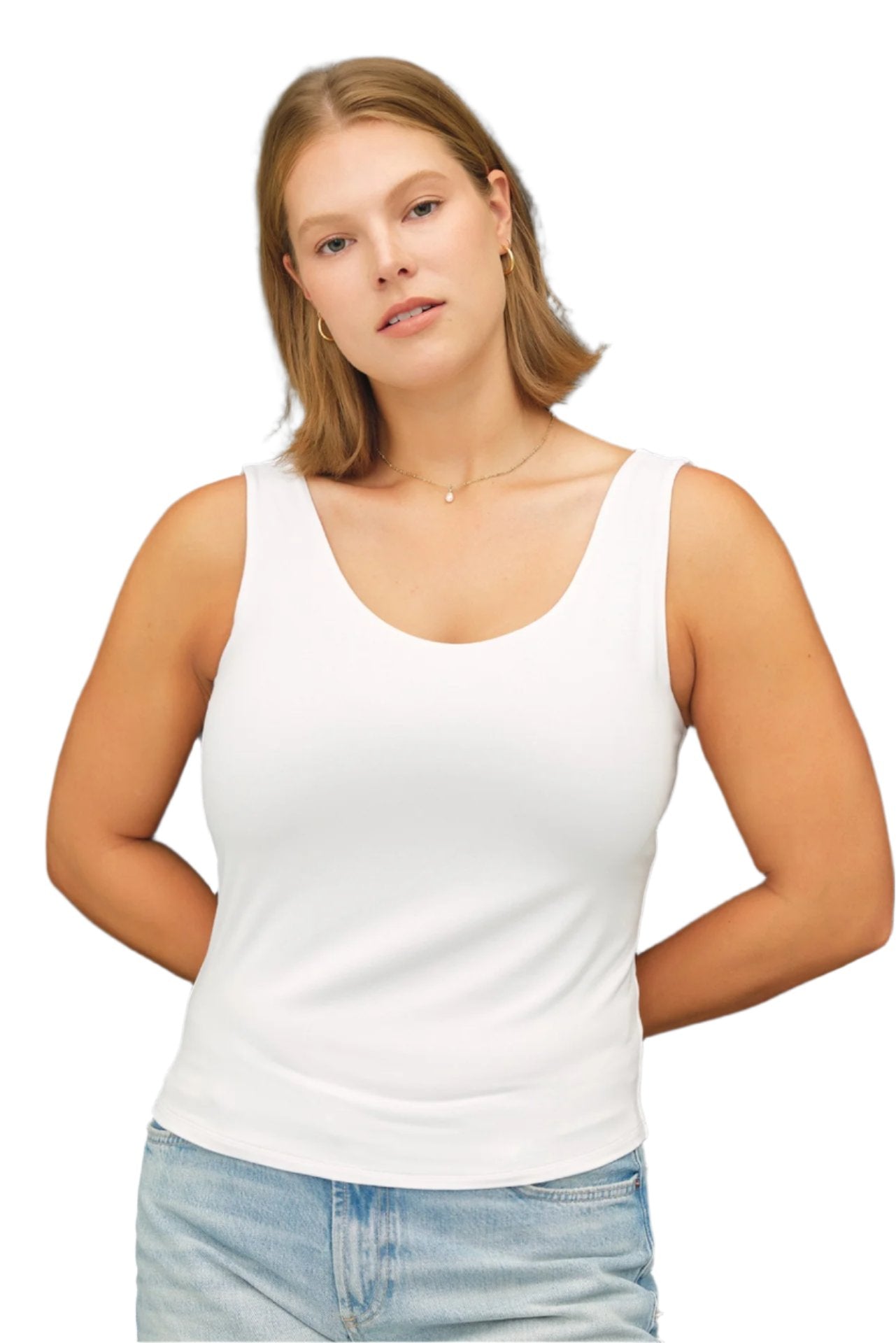 Everyday White Curvy Tank