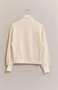 Cream Quilted Half Zip Top