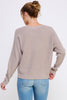 Warm Grey Mini Waffle Knit Top