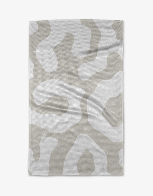 Geometry Off White Tea Towel