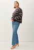 Charcoal Stripe Curvy Sweater