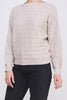 Warm Heather Oat Cable Knit Sweater