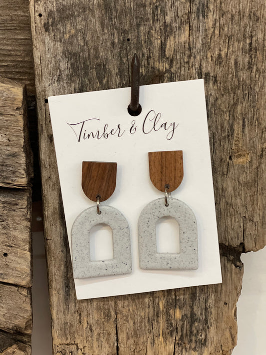 T & C Speckled Earrings