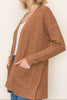Camel Cozy Waffle Cardigan