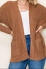 Camel Cozy Waffle Cardigan