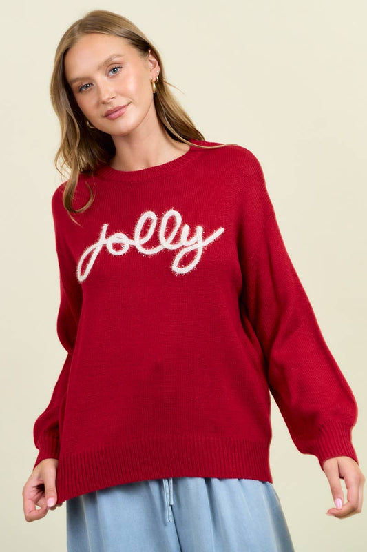 Jolly Metalic Embroidery Sweater