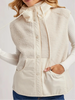 Ecru Sherpa Hooded Vest