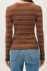 Double Stripe Crewneck Rib Sweater