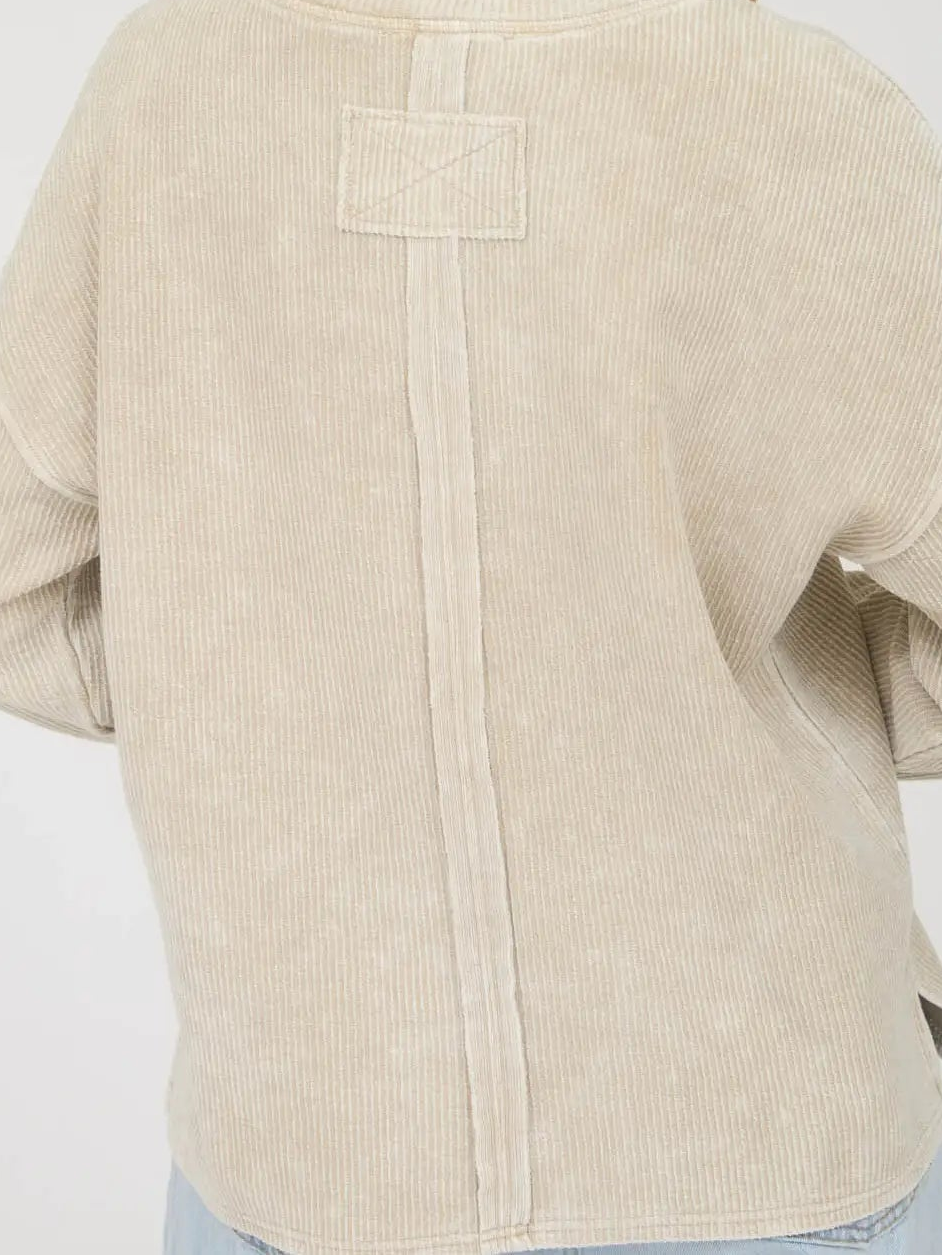 Khaki Ribbed Top