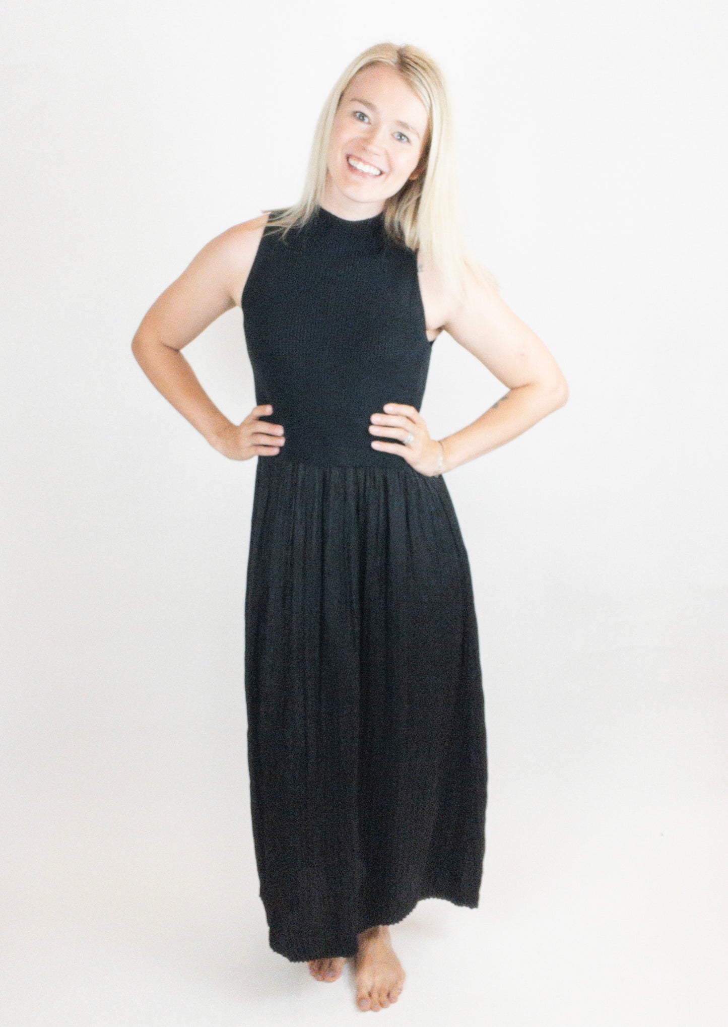 Tribal Black Twofer Maxi Dress