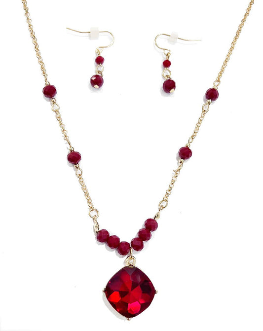 Holly Dazzle Necklace + Earring Set