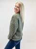 Olive Comfy Wave Quilted Bomber Jacket