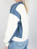 Butter Yellow & Navy Colorblock Terry Pullover Sweatshirt
