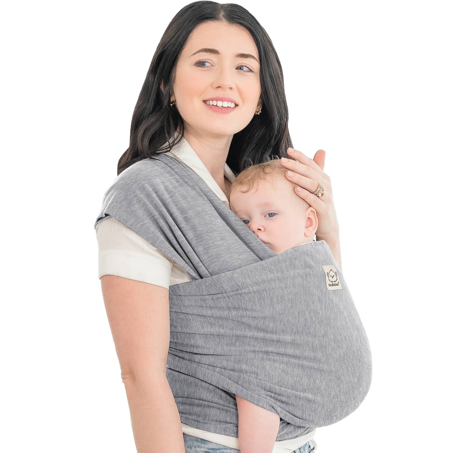 KeaBabies Original Baby Wrap Carrier - Classic Grey