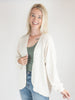 Cream Ribbed Essential Cardigan