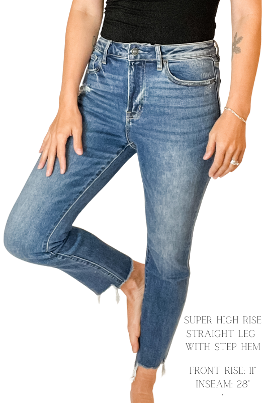 Mica Super High Rise Straight Leg Jeans