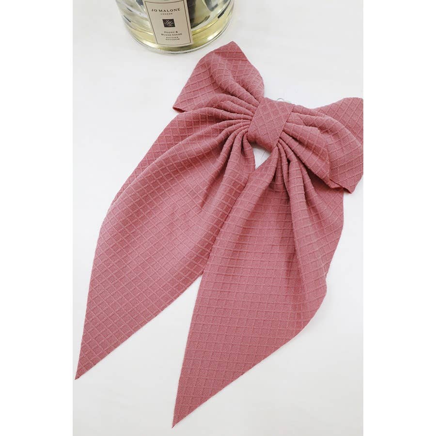 Waffle Texture Hair Bow Clip